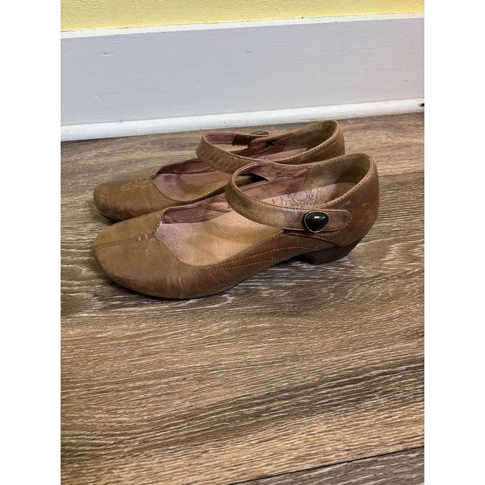 Taos Brown Leather Mary Jane Shoes Comfort Casual Heel Womens Size 10‎